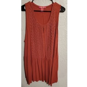 Catherine Malandrino Crochet Tunic Tank